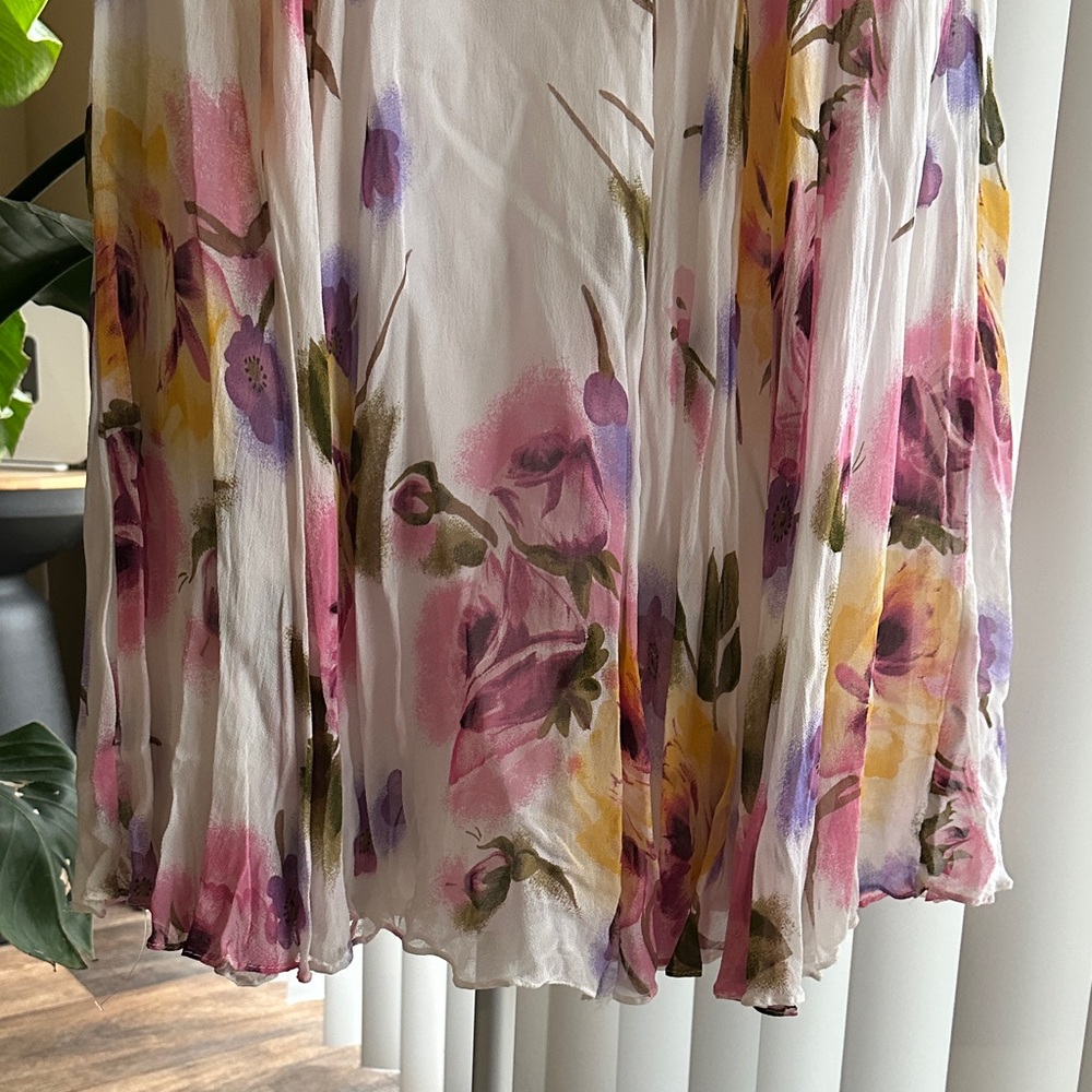 NWT Eva Blue Floral Spaghetti Strap Dress - Picture 5 of 8